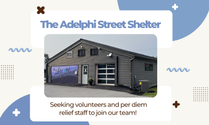 We are seeking volunteers and per diem relief staff to join our shelter team!